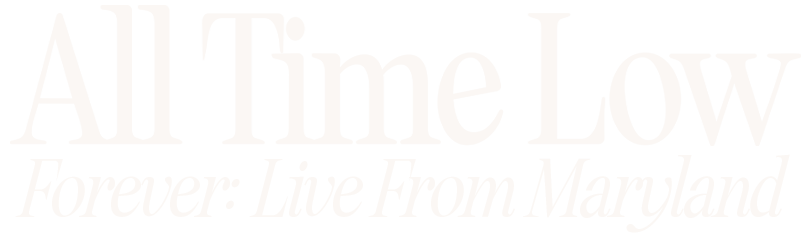 All Time Low white logo for their FOREVER: LIVE FROM MARYLAND stream