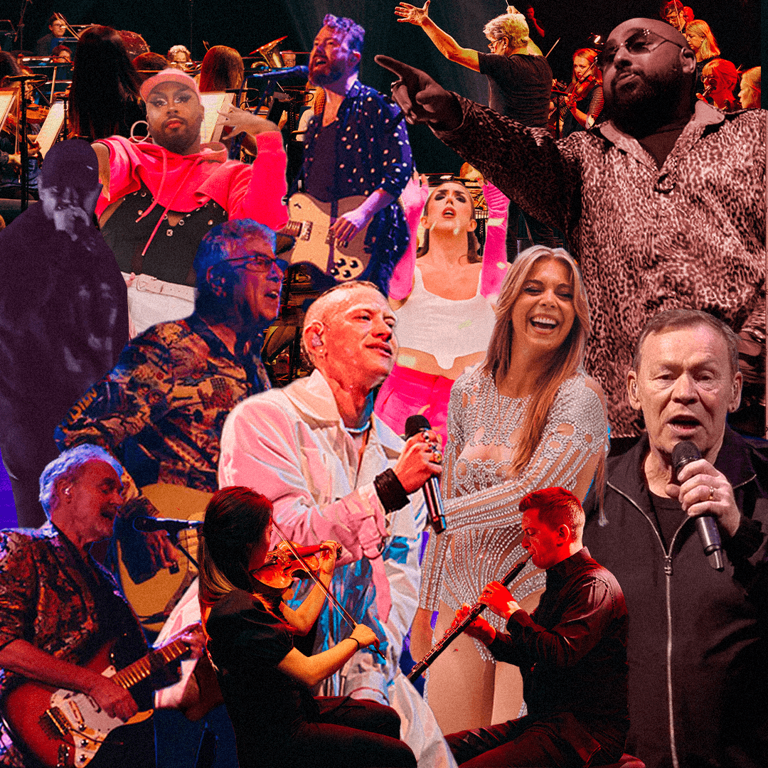 A collage image containing all the artists to appear in On Air livestream shows in 2022