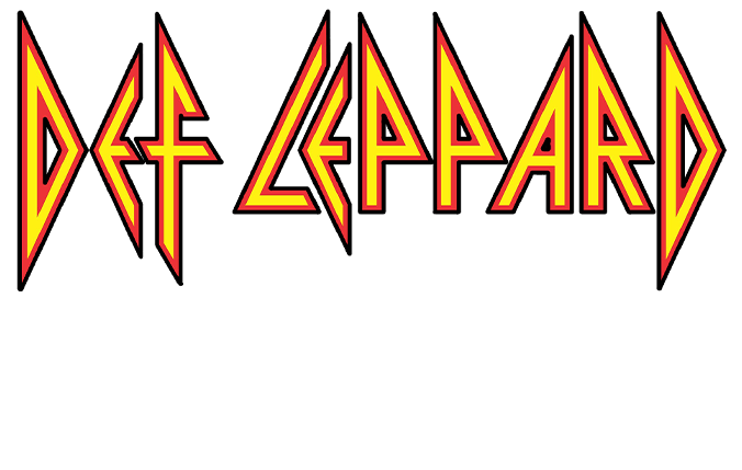 Def Leppard logo with the text "Hits Vegas, Live at Planet Hollywood" in bold letters.